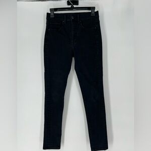 EXPRESS‎ SKINNY HIGH RISE BLACK JEANS COTTON W/COMFY STRETCH PLAIN 5 POCKET